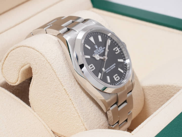 ロレックス エクスプローラー36 Ref.124270 ステンレススチール ブラック文字盤 オイスターブレスレット 中古 y9axbecz