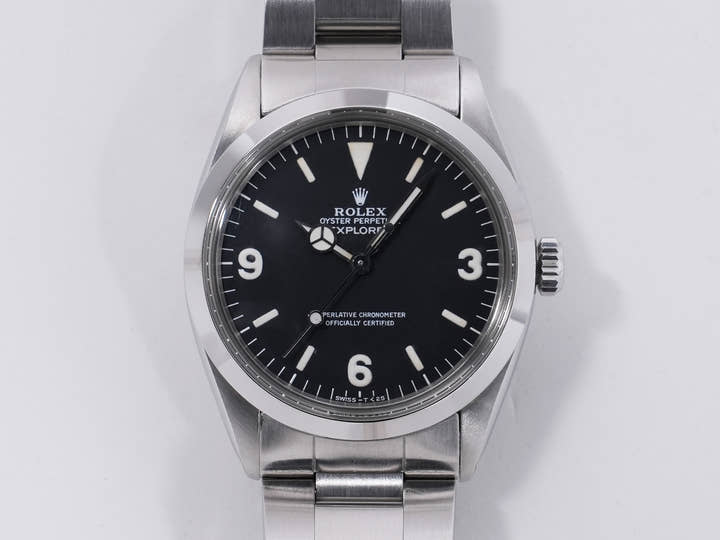 ロレックス エクスプローラーI Ref.1016 ステンレススチール ブラック文字盤 中古 j63wq6zz