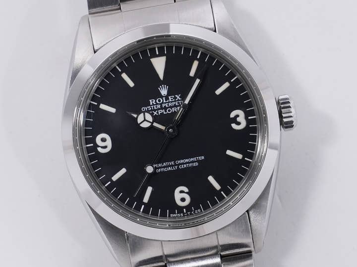 ロレックス エクスプローラーI Ref.1016 ステンレススチール ブラック文字盤 中古 j63wq6zz