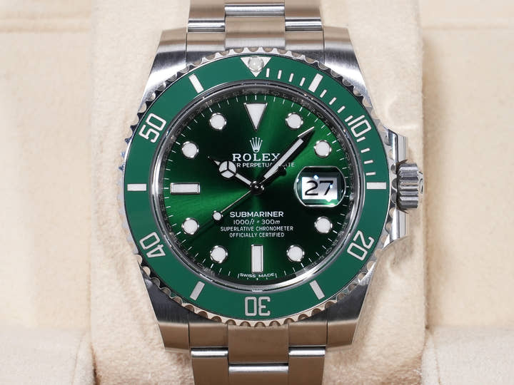 ロレックス サブマリーナー デイト Ref.116610LV ステンレススチール グリーン文字盤 中古 s9x78td5