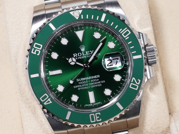 ロレックス サブマリーナー デイト Ref.116610LV ステンレススチール グリーン文字盤 中古 s9x78td5