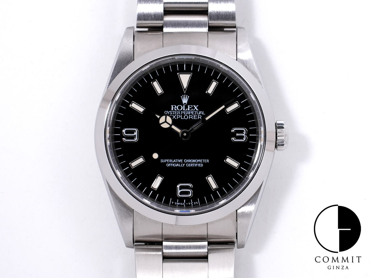 ロレックス エクスプローラーI Ref.14270 ステンレススチール ブラック文字盤 オイスターブレスレット 中古 26rm99j8