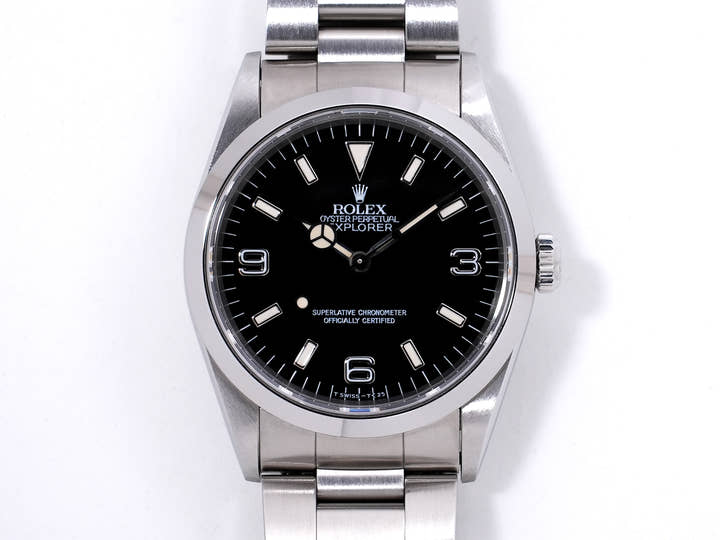 ロレックス エクスプローラーI Ref.14270 ステンレススチール ブラック文字盤 オイスターブレスレット 中古 26rm99j8