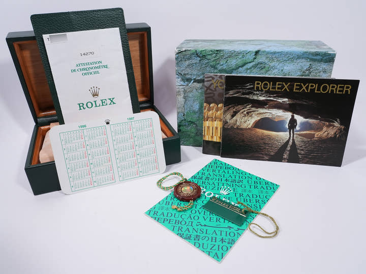 ロレックス エクスプローラーI Ref.14270 ステンレススチール ブラック文字盤 オイスターブレスレット 中古 26rm99j8