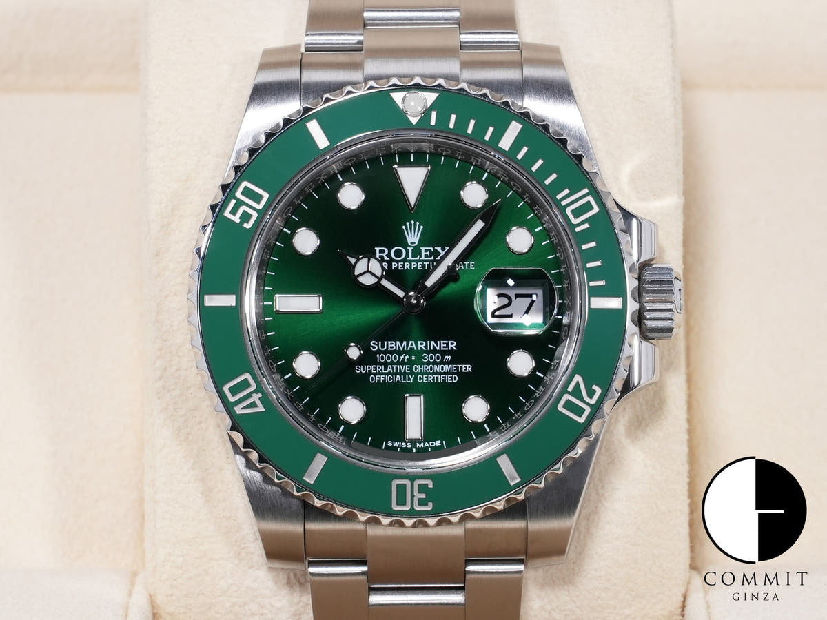 ロレックス サブマリーナー デイト Ref.116610LV ステンレススチール グリーン文字盤 中古 4s6dgvfy