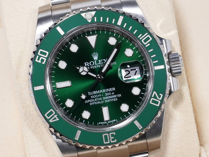 ロレックス サブマリーナー デイト Ref.116610LV ステンレススチール グリーン文字盤 中古 4s6dgvfy