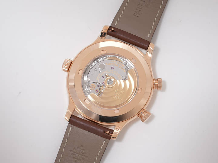 パテックフィリップ カラトラバ パイロット トラベルタイム Ref.5524R-001 ローズゴールド ブラウン・ソレイユ文字盤 中古 7jj3trgi