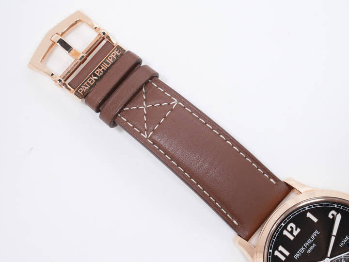 パテックフィリップ カラトラバ パイロット トラベルタイム Ref.5524R-001 ローズゴールド ブラウン・ソレイユ文字盤 中古 7jj3trgi