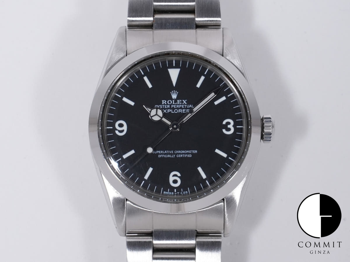 ロレックス エクスプローラーI Ref.1016 ステンレススチール ブラック文字盤 中古 pebt3ean