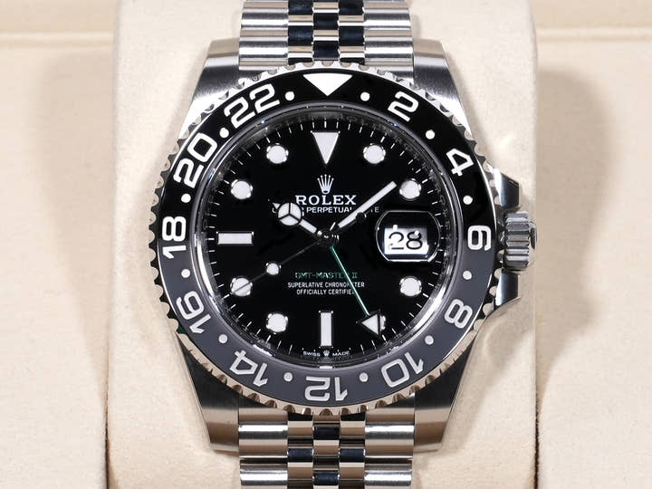 ロレックス GMTマスターII Ref.126710GRNR ステンレススチール ブラック文字盤 ジュビリーブレスレット 未使用 psiwanpx