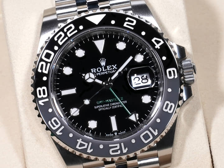 ロレックス GMTマスターII Ref.126710GRNR ステンレススチール ブラック文字盤 ジュビリーブレスレット 未使用 psiwanpx