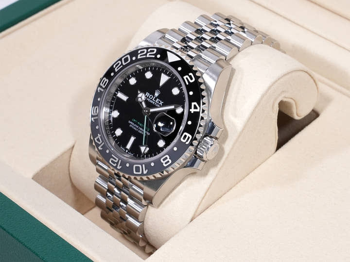 ロレックス GMTマスターII Ref.126710GRNR ステンレススチール ブラック文字盤 ジュビリーブレスレット 未使用 psiwanpx