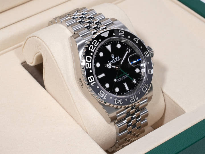 ロレックス GMTマスターII Ref.126710GRNR ステンレススチール ブラック文字盤 ジュビリーブレスレット 未使用 psiwanpx