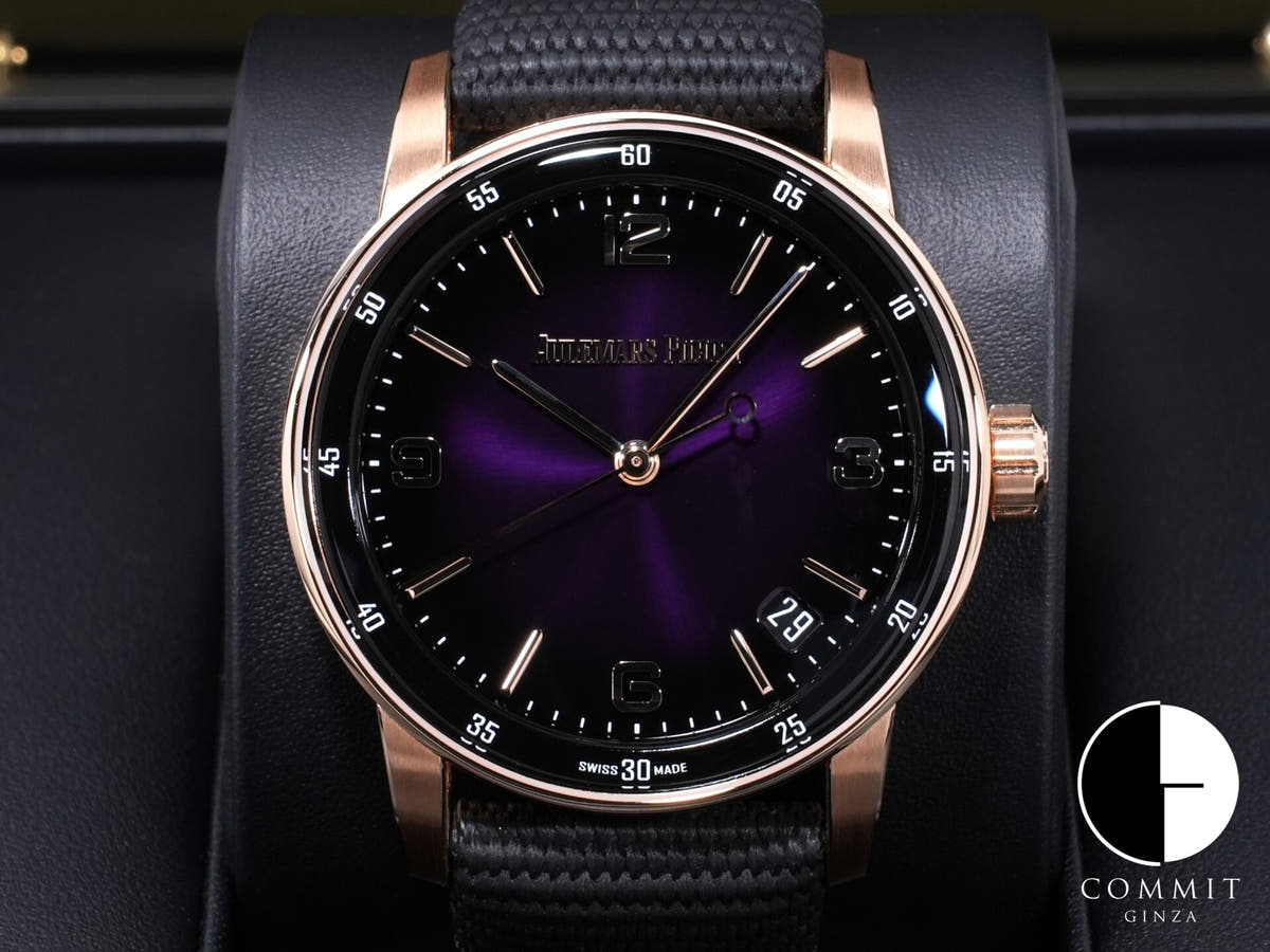 オーデマピゲ CODE 11.59 バイ オーデマ ピゲ Ref.15210OR.OO.A616CR.01 ピンクゴールド パープル文字盤 美品 gz2v5nwm