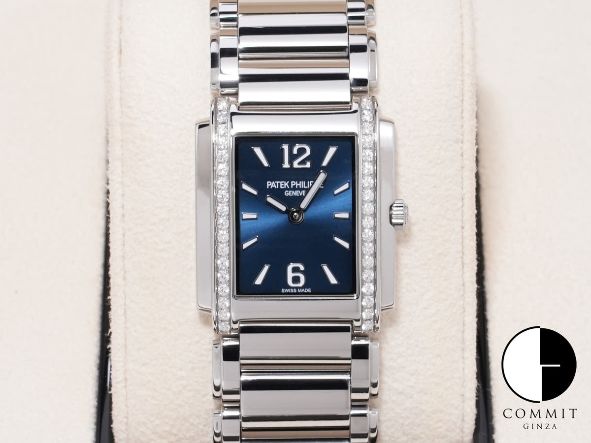 パテックフィリップ Twenty-4 Ref.4910/1200A-001 ステンレススチール ブルー・ソレイユ文字盤 美中古 cdfqw27s