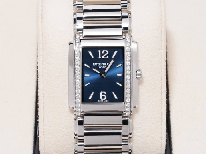 パテックフィリップ Twenty-4 Ref.4910/1200A-001 ステンレススチール ブルー・ソレイユ文字盤 美中古 cdfqw27s