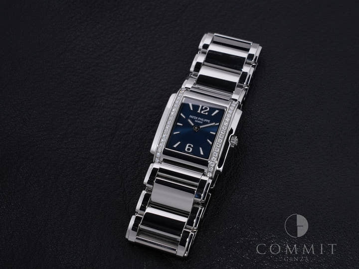 パテックフィリップ Twenty-4 Ref.4910/1200A-001 ステンレススチール ブルー・ソレイユ文字盤 美中古 cdfqw27s