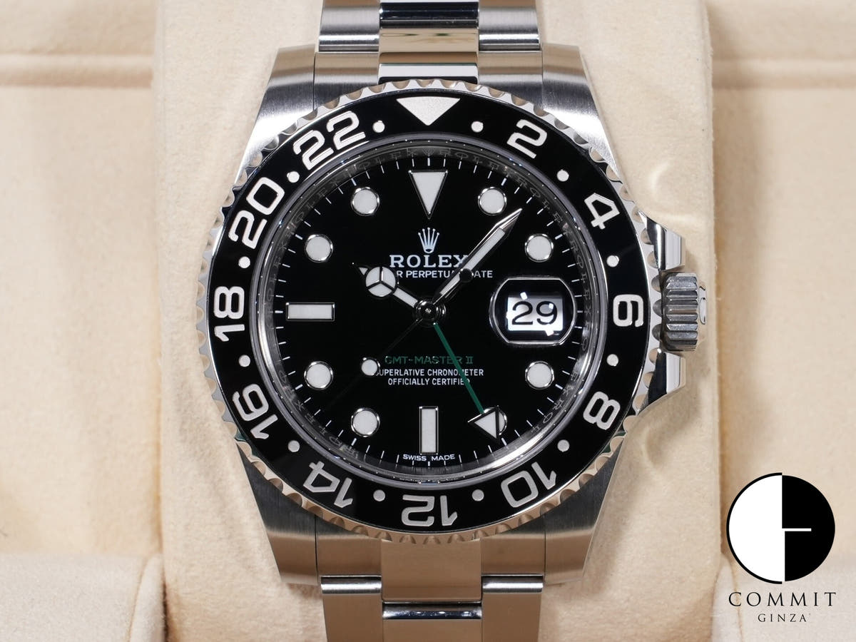 Rolex GMT-Master II Ref. 116710LN Stainless Steel Black Dial Oyster Bracelet Pre-owned 9xqpnj5x