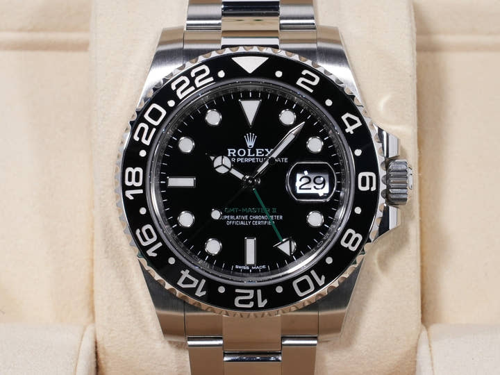 Rolex GMT-Master II Ref. 116710LN Stainless Steel Black Dial Oyster Bracelet Pre-owned 9xqpnj5x