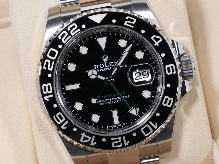 Rolex GMT-Master II Ref. 116710LN Stainless Steel Black Dial Oyster Bracelet Pre-owned 9xqpnj5x