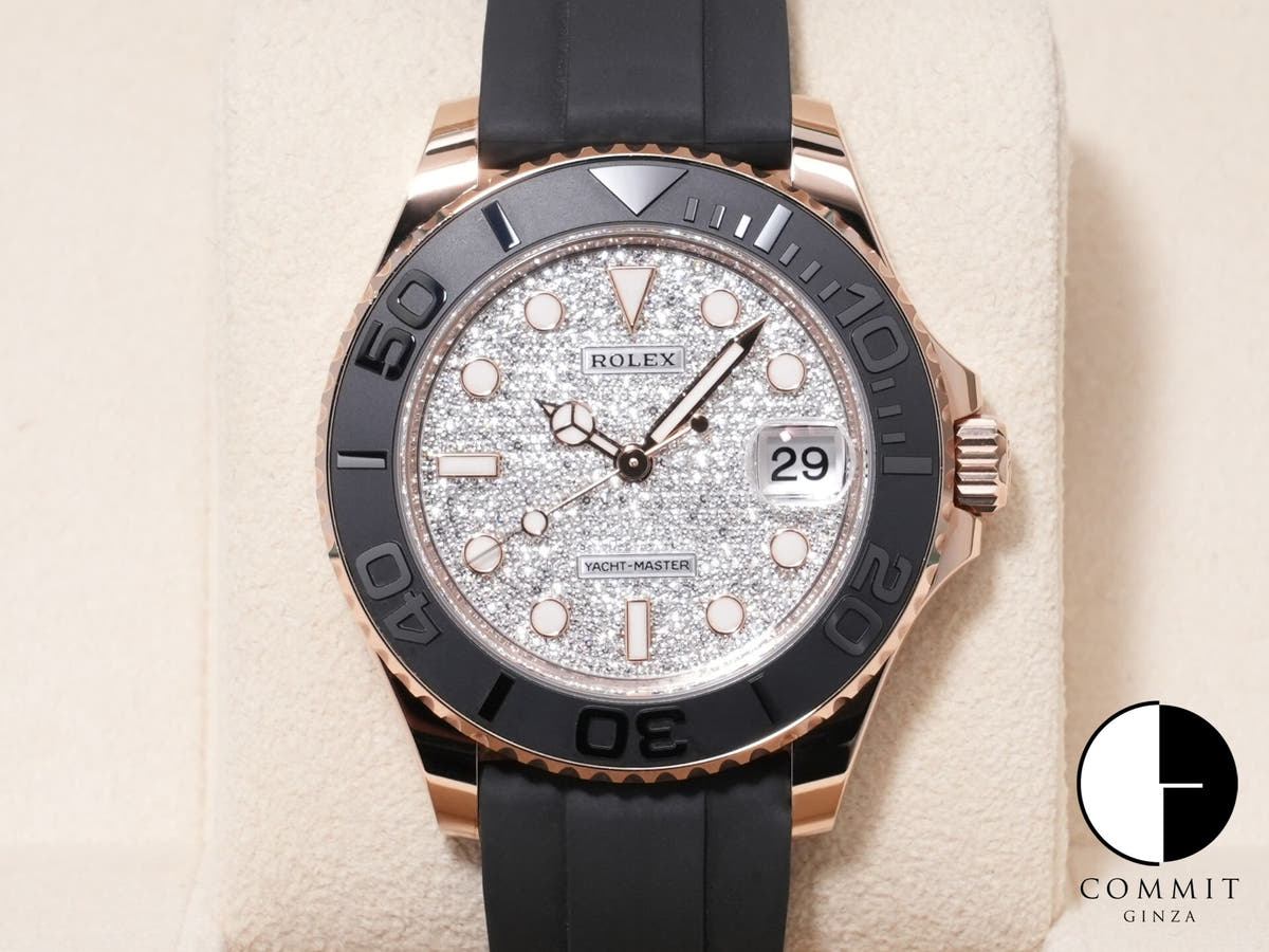 ロレックス ヨットマスター37 Ref.268655 エバーローズゴールド パヴェダイヤモンド文字盤 中古 vy5be5qd