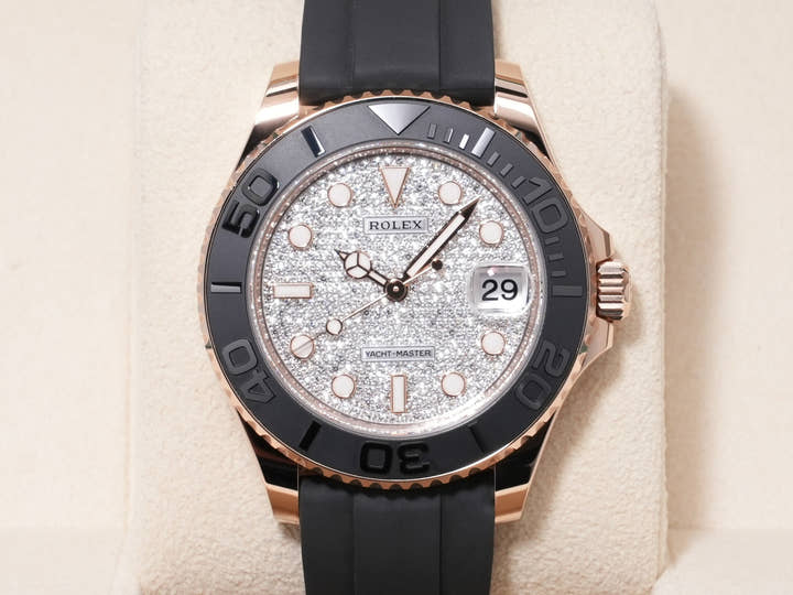 ロレックス ヨットマスター37 Ref.268655 エバーローズゴールド パヴェダイヤモンド文字盤 中古 vy5be5qd