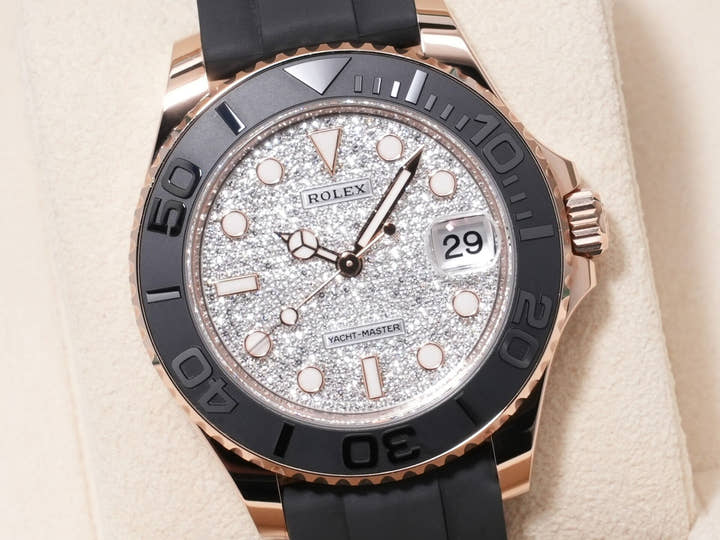 ロレックス ヨットマスター37 Ref.268655 エバーローズゴールド パヴェダイヤモンド文字盤 中古 vy5be5qd