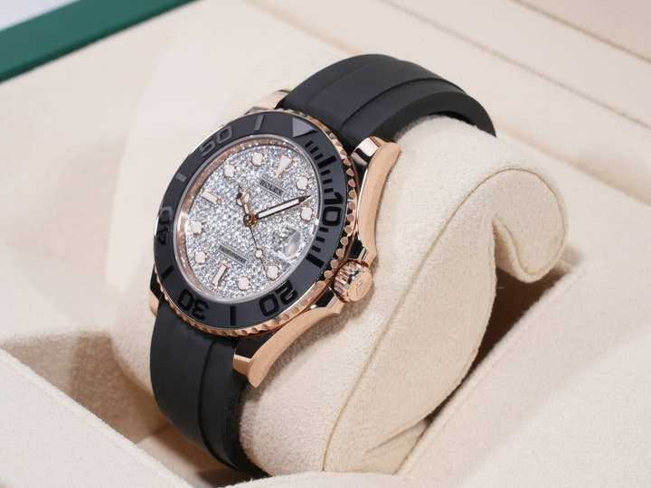 ロレックス ヨットマスター37 Ref.268655 エバーローズゴールド パヴェダイヤモンド文字盤 中古 vy5be5qd