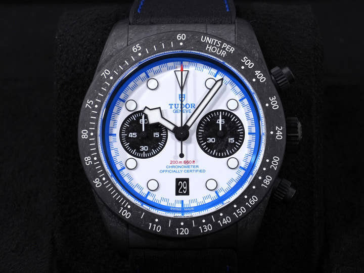 チューダー ブラックベイ クロノグラフ カーボン 25 Ref.79377KN カーボンファイバー ホワイト文字盤 未使用 5sf2hhcg