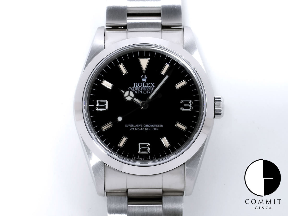 ロレックス エクスプローラーI Ref.14270 ステンレススチール ブラック文字盤 オイスターブレスレット 中古 ufrrnd4u