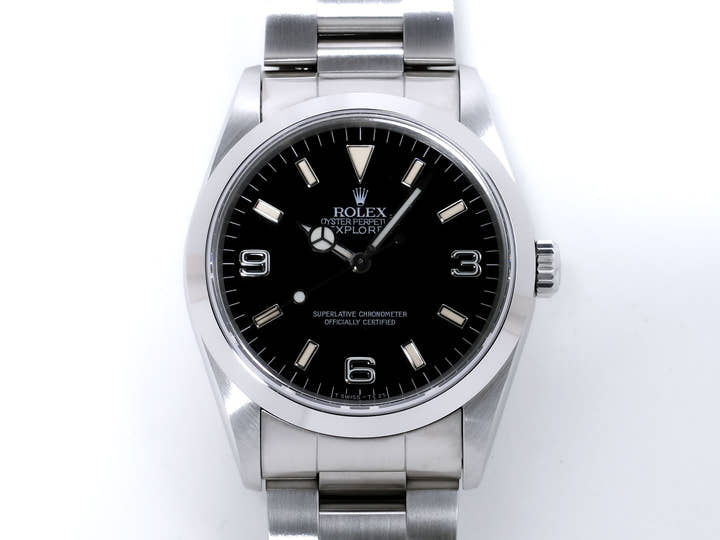 ロレックス エクスプローラーI Ref.14270 ステンレススチール ブラック文字盤 オイスターブレスレット 中古 ufrrnd4u
