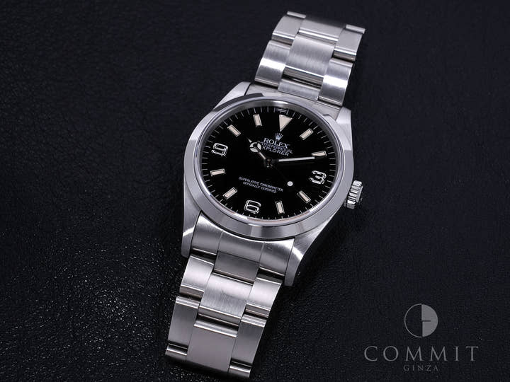ロレックス エクスプローラーI Ref.14270 ステンレススチール ブラック文字盤 オイスターブレスレット 中古 ufrrnd4u