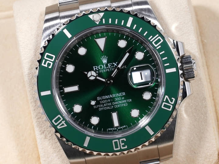 ロレックス サブマリーナー デイト Ref.116610LV ステンレススチール グリーン文字盤 美品 8c6jktit