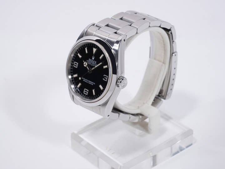 ロレックス エクスプローラーI Ref.14270 ステンレススチール ブラック文字盤 オイスターブレスレット 中古 uwn9bnoe