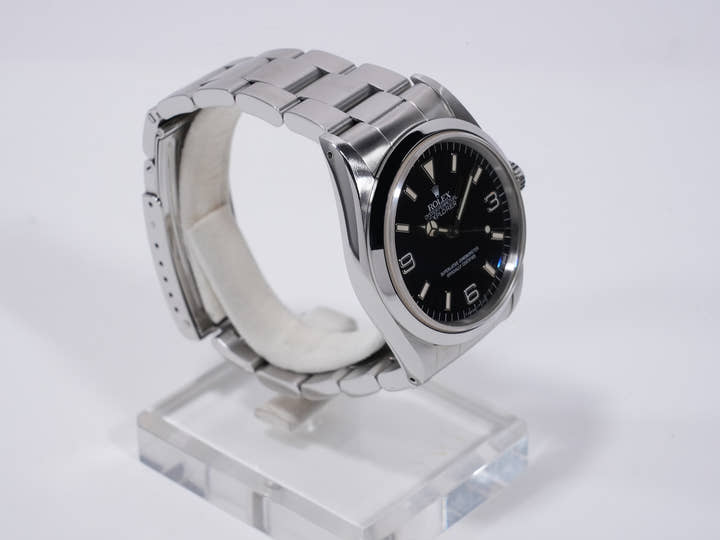 ロレックス エクスプローラーI Ref.14270 ステンレススチール ブラック文字盤 オイスターブレスレット 中古 uwn9bnoe