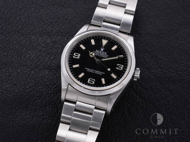 ロレックス エクスプローラーI Ref.14270 ステンレススチール ブラック文字盤 オイスターブレスレット 中古 uwn9bnoe