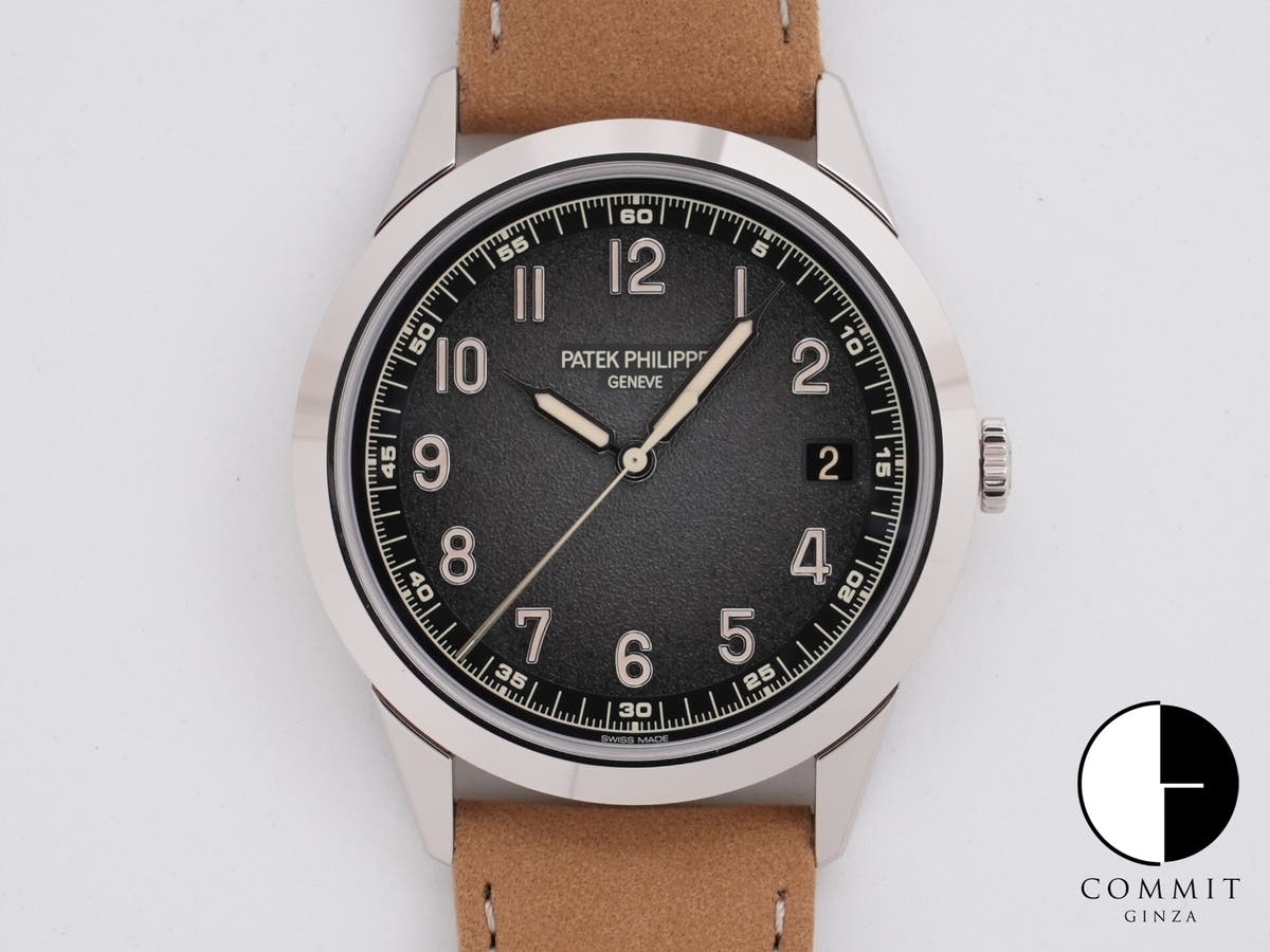 パテックフィリップ カラトラバ Ref.5226G-001 ホワイトゴールド ブラックグラデーションのテクスチャード ラック アントラサイト文字盤 極美品 pwhmxohs
