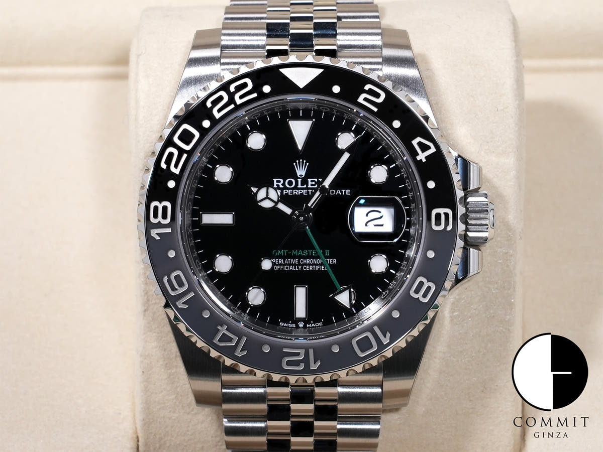 ロレックス GMTマスターII Ref.126710GRNR ステンレススチール ブラック文字盤 ジュビリーブレスレット 未使用 sfhow46q