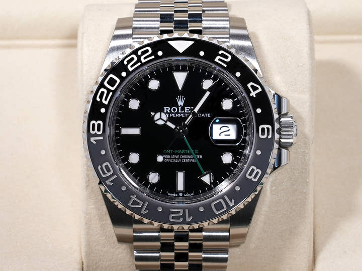 ロレックス GMTマスターII Ref.126710GRNR ステンレススチール ブラック文字盤 ジュビリーブレスレット 未使用 sfhow46q