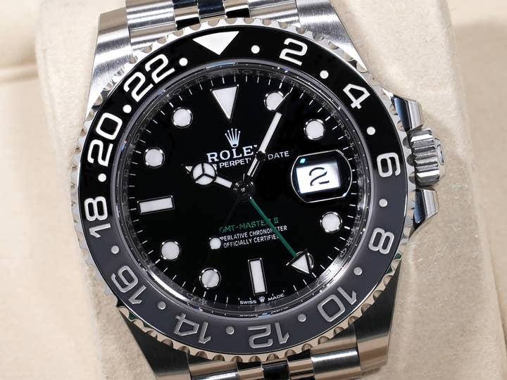 ロレックス GMTマスターII Ref.126710GRNR ステンレススチール ブラック文字盤 ジュビリーブレスレット 未使用 sfhow46q