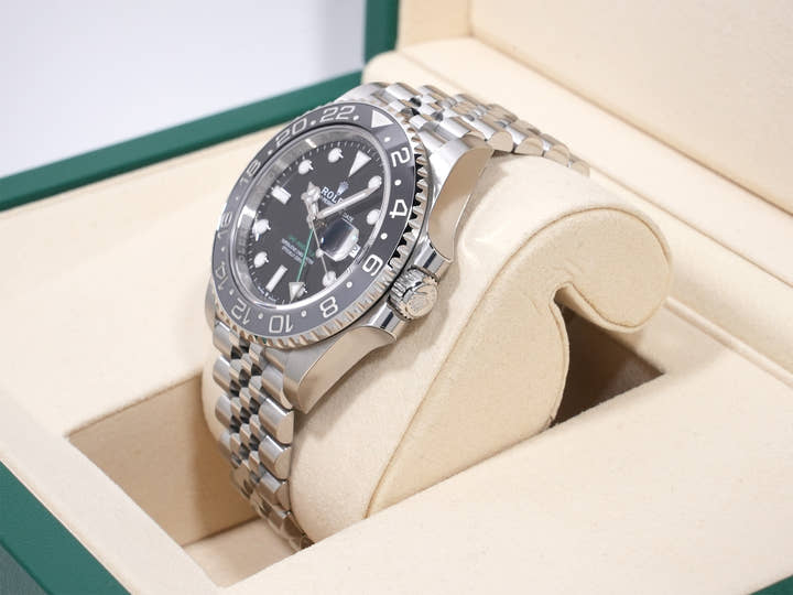 ロレックス GMTマスターII Ref.126710GRNR ステンレススチール ブラック文字盤 ジュビリーブレスレット 未使用 sfhow46q