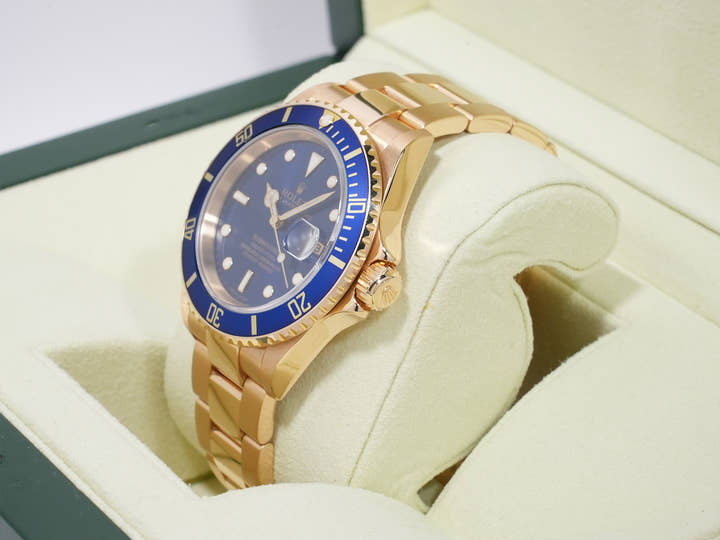 ロレックス サブマリーナー デイト Ref.16618 イエローゴールド ブルー文字盤 中古 z6hfbyxg
