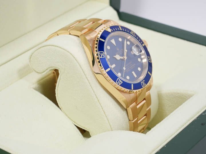 ロレックス サブマリーナー デイト Ref.16618 イエローゴールド ブルー文字盤 中古 z6hfbyxg