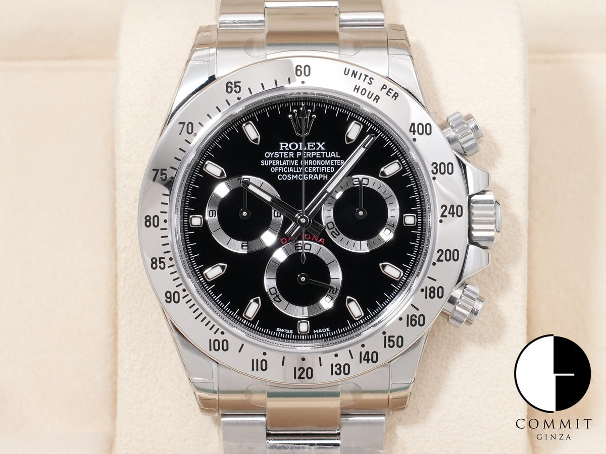 Rolex Daytona Ref. 116520 Stainless Steel Black Dial Dead Stock ihm82shd