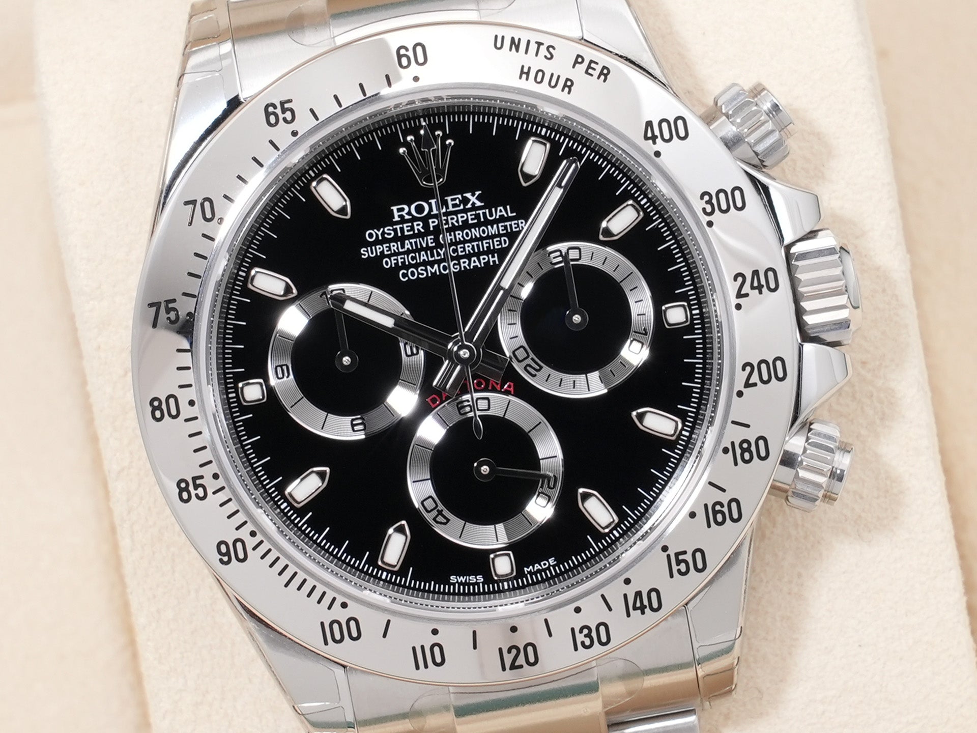 Rolex Daytona Ref. 116520 Stainless Steel Black Dial Dead Stock ihm82shd