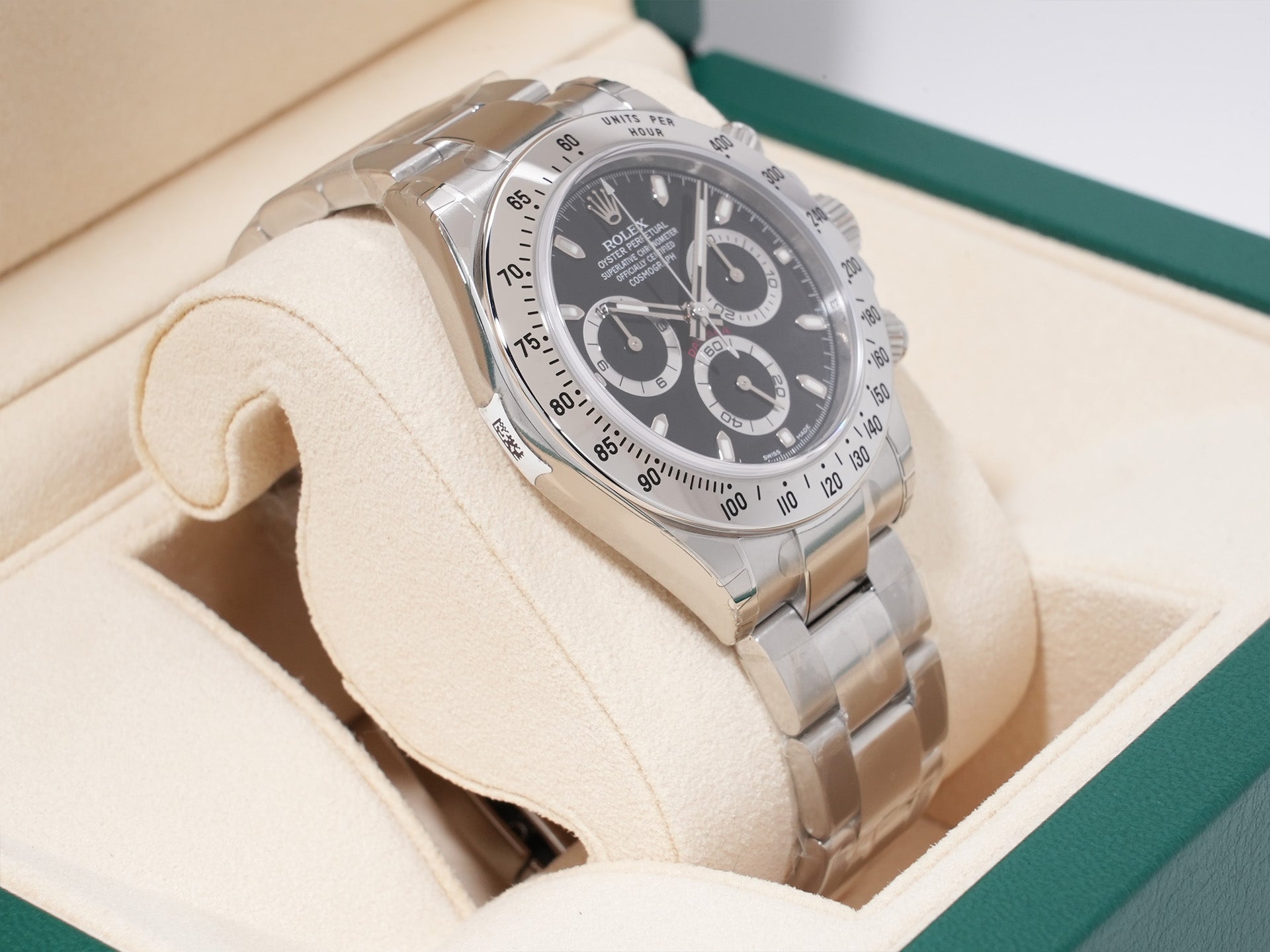 Rolex Daytona Ref. 116520 Stainless Steel Black Dial Dead Stock ihm82shd