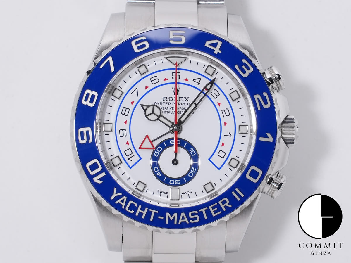 Rolex Yacht-Master II Ref. 116680 Stainless Steel White Dial Pre-owned gqqhjcrt