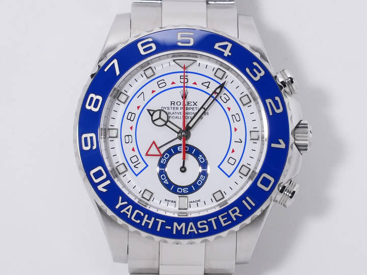 Rolex Yacht-Master II Ref. 116680 Stainless Steel White Dial Pre-owned gqqhjcrt