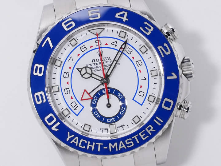 Rolex Yacht-Master II Ref. 116680 Stainless Steel White Dial Pre-owned gqqhjcrt