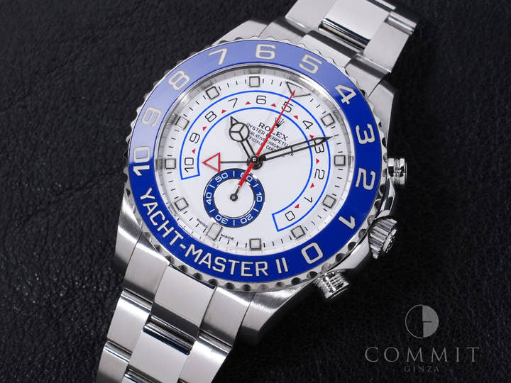Rolex Yacht-Master II Ref. 116680 Stainless Steel White Dial Pre-owned gqqhjcrt